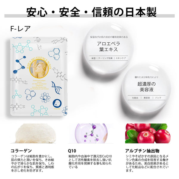 MITOMO<日本製>美友女神 モイスチャライジングフェイスマスク16枚セット - 乾燥肌に潤い補給!高品質日本製美容マスク【TKMG00303-B-016】