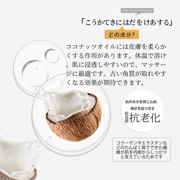 ミトモ ナチュラルココナッツオイル 弾力フェイシャルマスク- 贅沢な潤いと弾力を肌にもたらす!【MTSS00512-C-1J】