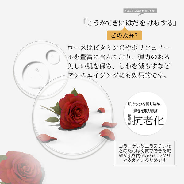 MITOMO ナチュラルローズスージングフェイシャルエッセンスマスク/100枚- ローズのやさしさで肌を包み込み、美しい肌を手に入れよう!【MTSS00512-C-3Jx010】