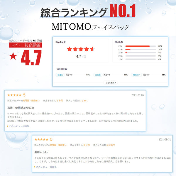 MITOMO<日本製> ナチュラルビタミンブライトニングフェイシャルエッセンスマスク/200枚- 肌を明るく輝かせる天然ビタミンで美しい肌へ!【MTSS00516-A-4x020】