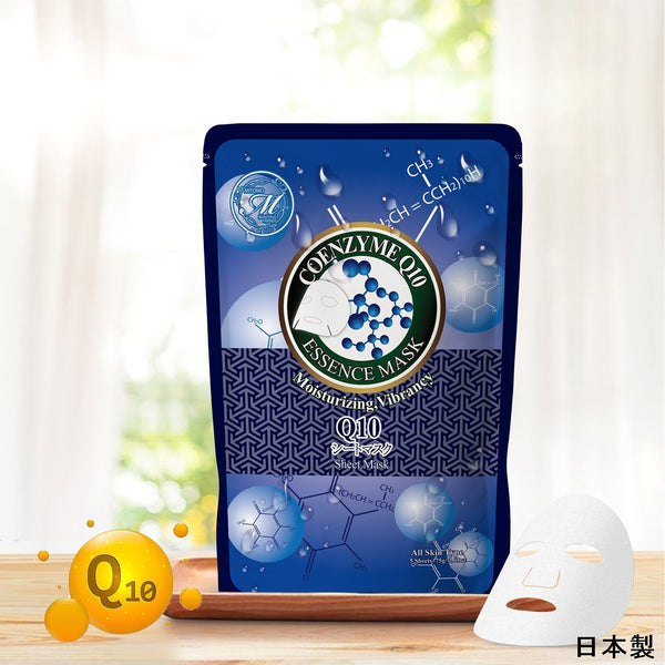 若々しい輝きを取り戻す!MITOMO ナチュラルQ10モイスチャライジングバイブランスフェイシャルエッセンスマスク<日本製>【MTSA00605-A-2】