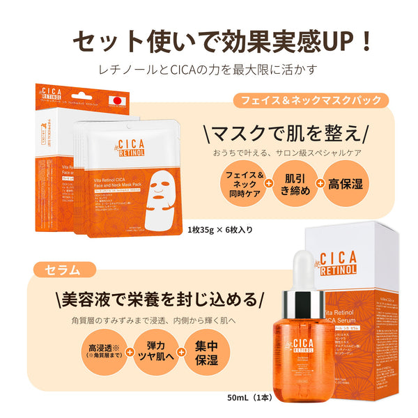 日本製·レチノールシカ美容セット/マスク+エッセンス/ 集中保湿&引き締めセット 数量限定【LIMIT-CC050+CC035】