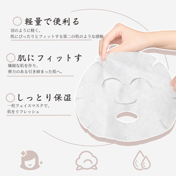 MITOMO ナチュラルヒアルロン酸保湿フェイシャルエッセンスマスク/200枚- 毎日のスキンケアに取り入れて、柔らかな肌を手に入れよう！ヒアルロン酸の恵みで肌を潤いで満たそう。/ミトモパック/【MTSS00512-A-1Jx020】