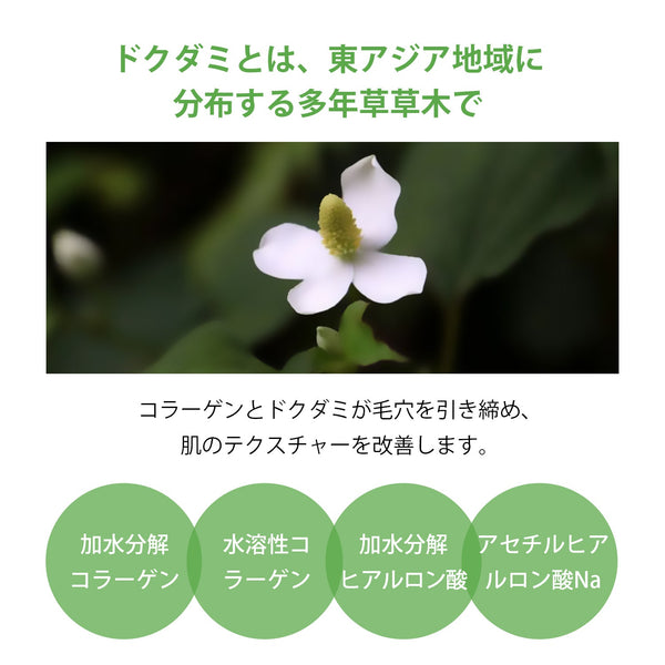 MITOMO <日本製>ドクダミフェイスマスクパック- 豊富なドクダミエキスで肌を満たす！透明感を引き出す毎日のスキンケアアイテム/ミトモパック/【DMSS00001-A-027】