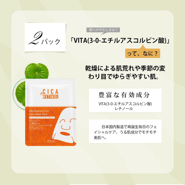 MITOMO <日本製>美友 MITOMO CICAシカ VITAセットマスクパック - 日本製の潤いスキンケア/ミトモパック/【CCSET-12-D】