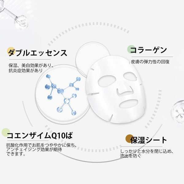 若々しい肌を手に入れる！MITOMO ナチュラルQ10レジリエンスフェイシャルエッセンスマスク【mtsa00512-A-2Jx001】