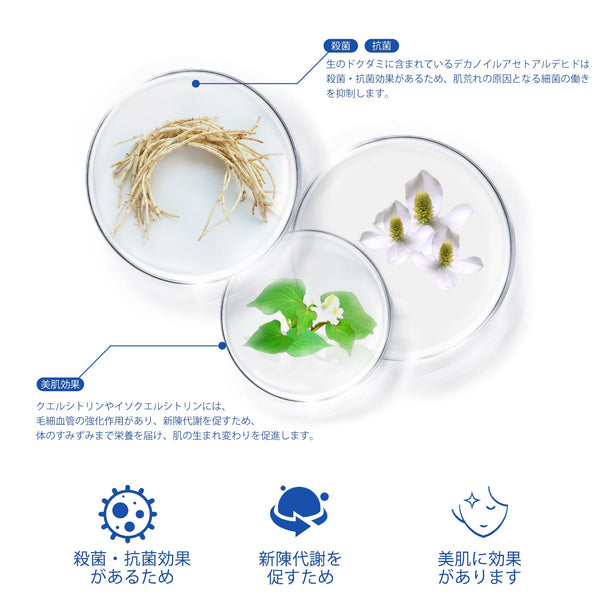 MITOMO  <日本製＞　3x ヒアルロン酸ドクダミセラム - 豊富なツボクサエッセンスで肌をサポート/ミトモパック/【DDSS00001-B-050】