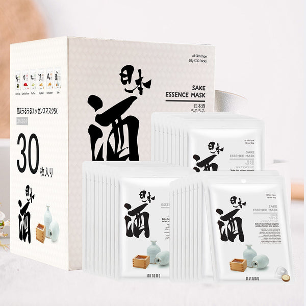 MITOMO <日本製>ミトモ うるうる612 SAKEニホンシュ パック 日本酒うるうる エッセンスマスク ハイエンド 肌のキメを整える パック サロン級ケア/30枚/ミトモパック/【JPSS00612-E-5x003】