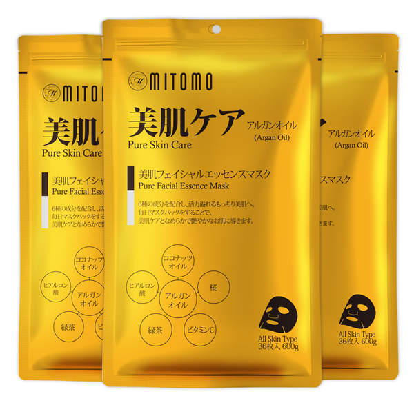 大容量A-Type 3個 【9種類から選べる！自由に組み合わせ】 MITOMO公式 36枚入り 大容量シートマスク 日本製品質で肌にやさしい/ミトモパック/