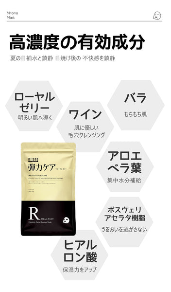 MITOMO <日本製>ミトモ MT505E Royal Jelly ローヤルゼリー 弹力ケア 35枚 お徳用 エラスティック フェイスパック お得/ミトモパック/【MTSA00505-E-0】