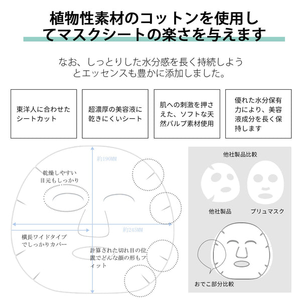 MITOMO <日本製>ナチュラルアロエモイスチャライジングフェイシャルエッセンスマスク/10枚- 自然アロエで肌を潤す！毎日のスキンケアで健康的な美肌を手に入れよう！/ミトモパック/【mtsa00516-C-4x010】