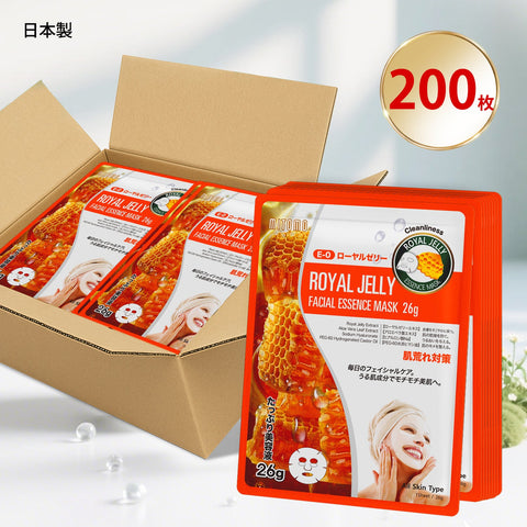 MITOMO <日本製>美肌への近道！ ナチュラルロイヤルゼリー清潔度フェイシャルエッセンスマスク/200枚【MTSS00516-E-0x020】