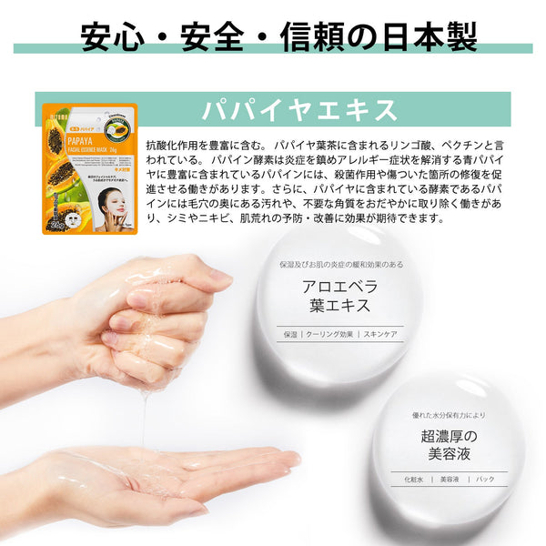 MITOMO <日本製>水分は/スキンケア美容フェイスマスクシートセット /全4種12パック/天然アロエベラ抽出物を配合した保湿効果/ミトモパック/ 【TKMT00006-03-012】