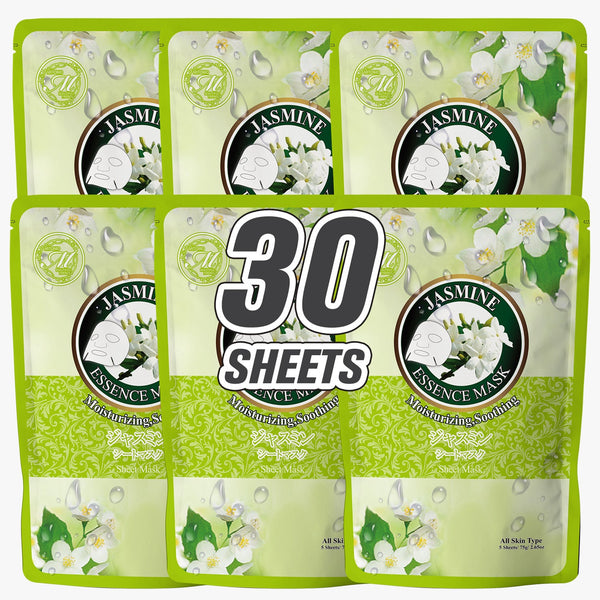 MITOMO <日本製>ナチュラルジャスミンスージングモイスチャライジングフェイシャルエッセンスマスク- 肌に優しく癒しと潤いを与えるジャスミンマスク/ミトモパック/【MTSA00605-C-3】