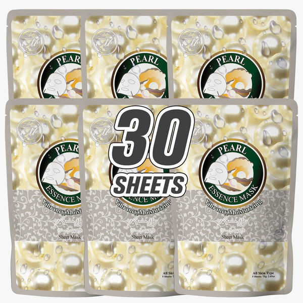 MITOMO <日本製> ナチュラルパールブライトニングフェイシャルエッセンスマスク - 肌を明るく輝かせる!ルビーパワーとアロエエキスで若々しい肌へ/ミトモパック/【MTSA00605-E-0】