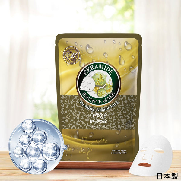 MITOMO <日本製>美肌の秘密！MITOMO ナチュラルセラミド弾性保湿フェイシャルエッセンスマスク/ミトモパック/【MTSA00605-E-3】