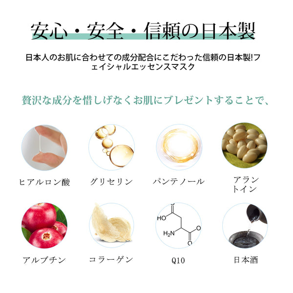 MITOMO 日本製 8枚入りJP UKIYOEトライアルセット/Type A全4種- 美しさを追求する女性のための究極のスキンケア体験！アロエベラ抽出物含有で潤い補給、肌トラブル解消、輝く肌へ導く。 【TKJP00006-02-08】