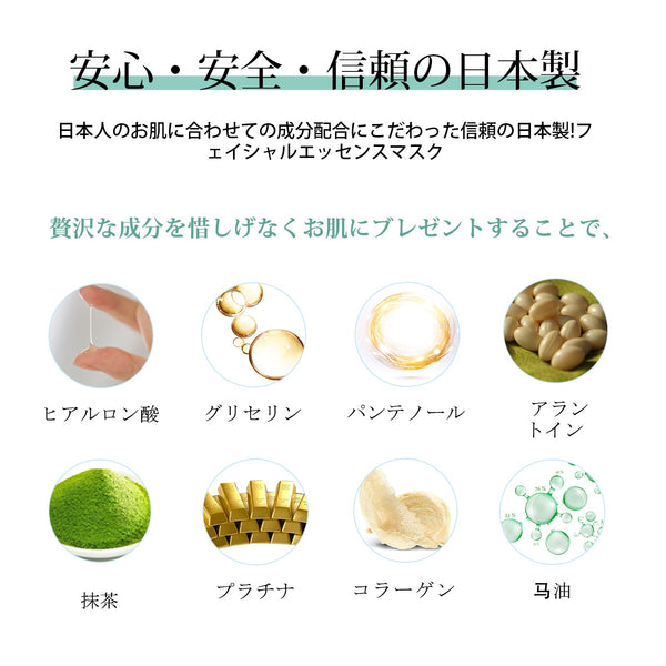 MITOMO 日本製 8枚入りJP UKIYOEフェイスマスクセット/Type B全4種- 乾燥肌に悩む女性のための究極のスキンケア体験！天然アロエベラ抽出物含有で保湿率2倍アップ！【TKJP00006-04-08】