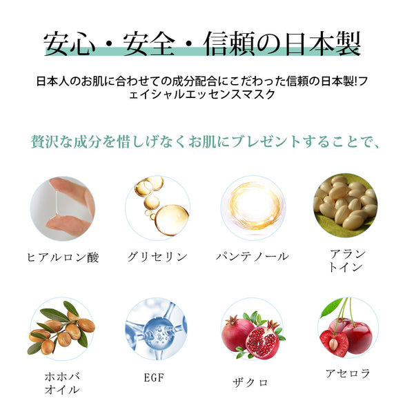 美肌フェイスマスク16枚入り: 美肌を目指す女性にぴったりの保湿セット- 肌荒れ改善、潤い補給、柔らかな肌へ導く/ミトモパック/【TKMT00562-07-16】