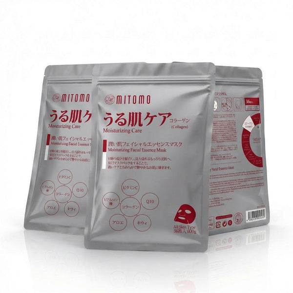 MITOMO <日本製> ミトモ MT101E Collagen コラーゲン うる肌ケア36枚 お徳用 モイスチャー フェイスマスク 1・3・5個セット お得/ミトモパック【MTSA00101-E-1】