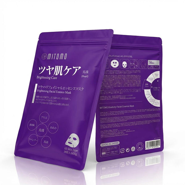 MITOMO <日本製> ミトモ MT101E Pearl パール ツヤケア36枚 お徳用 ブライトニング フェイスマスク 1・3・5個セット お得/ミトモパック【MTSA00101-E-2】