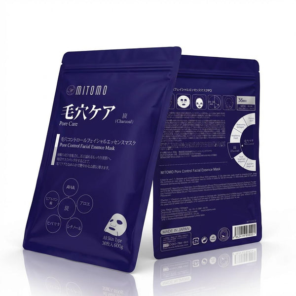 MITOMO <日本製> ミトモ MT101E Charcoal チャコール 毛穴ケア36枚 お徳用 ケアナコントロール フェイスマスク 1・3・5個セット お得/ミトモパック【MTSA00101-E-3】