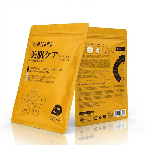 MITOMO <日本製> ミトモ MT101E Argan Oil アルガンオイル 美肌ケア36枚 お徳用 ピュアコントロール フェイスマスク 1・3・5個セット お得/ミトモパック【MTSA00101-E-5】
