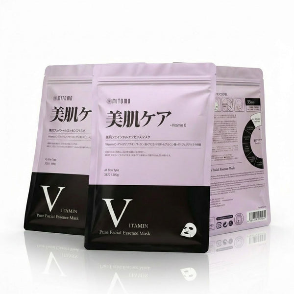 MITOMO <日本製>  ミトモ MT505E Vitamin C ビタミンC 美肌ケア 35枚 お徳用 ビハダケア フェイスパック お得/ミトモパック/【MTSA00505-E-5】