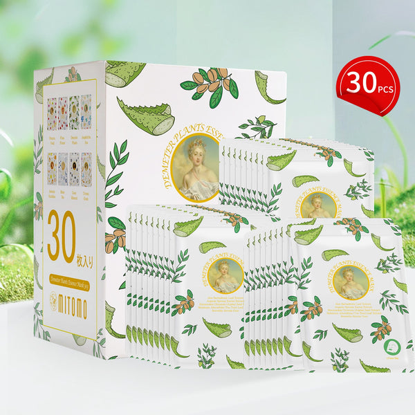 MITOMO <日本製>ミトモ めがみ303 Aloe Barbadensis アロエベラ デメテルプランツエッセンスマスク 常備用 肌荒れ予防 フェイスパック デメテル メガミ/1枚入りx30個/ミトモパック/【MGSS00303-C-025x003】