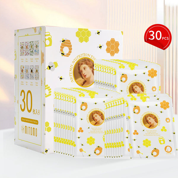 MITOMO <日本製> ミトモ めがみ303 Royal Jelly ローヤルゼリー アルテミスニュートリションエッセンスマスク 常備用 栄養補給 フェイスパック アルテミス メガミ/1枚入りx30個/ミトモパック/【MGSS00303-E-025x003】